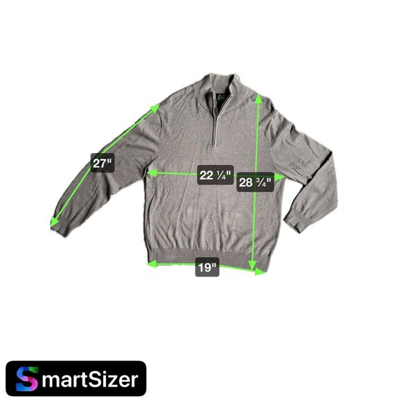 2/$18‎ SALE! Jos A Bank Sweater Mens Size Large Mock Turtleneck Pima Cotton Gray - Picture 2 of 7